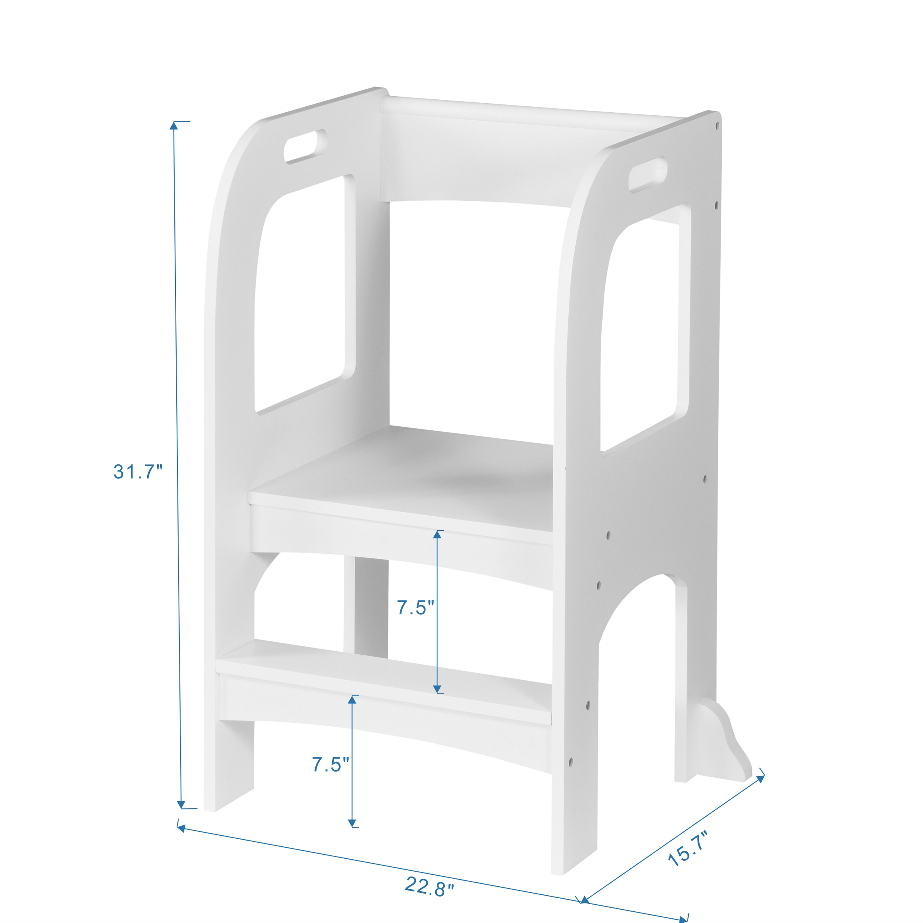 Kids Learning Standing Tower, Step Stool for Kids, Kitchen Stool Helper for Toddlers, Gray