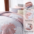 thumbnail image 6 of Davulos Floral Comforter Set Queen,7 Piece Bed in a Bag Flower Comforter with Sheet Pink Bedding Set, 6 of 8