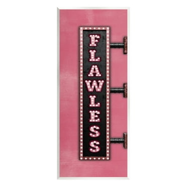 Stupell Industries Pink Flawless Retro Lights Sign Graphic Art Unframed Art Print Wall Art, Design by JJ Design House LLC