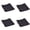 Black, variant on Outdoor Cushion Covers, Waterproof Square Patio Chair Seat Slipcovers with Ties, Replacement Covers for Rattan Sofa Lounge Furniture, Garden & Yard, 4 Pack (White)