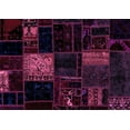 thumbnail image 1 of Ahgly Company Indoor Rectangle Patchwork Purple Transitional Area Rugs, 5' x 7', 1 of 4