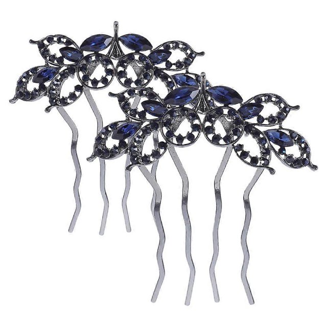 2pcs Crystal Bridal Hair Comb Rhinestone Hair Piece Wedding Headpieces Bride Side Comb Wedding Hair Accessories for Bride and Bridesmaids