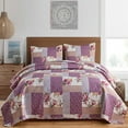 thumbnail image 1 of JML Quilt Set, King, Purple, 3 Piece, 1 of 6