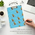 thumbnail image 5 of Plastic Clipboard Acrylic Hanging Clip Board with silver Low Profile Office School Supplies 12.5x9 Capybara Surfer on Water, 5 of 9
