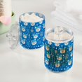 thumbnail image 2 of Yayeee 2 Pack Qtip Holder Bathroom Cotton Swab Canister with Lid Clear Dispenser Set, Blue Bears, 2 of 6