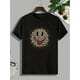 thumbnail image 2 of Men's Fashion Cartoon Smile Face Print Crew Neck Short Sleeve T-shirt, Casual Graphic Tees Pajama Loungewear Top For Summer, 2 of 6