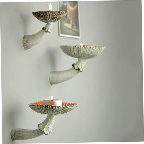 Mushroom Shelf, 3PCS Resin Mushroom Wall Shelf, Floating Mushroom Wall Decor, Hanging Fade-Resistant Cute Shelves for Bedroom, Living Room, Bathroom, Mushroom Shelf