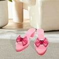 thumbnail image 6 of Dualoai Princess Dress up Shoes Dress up Kids Heels Decoration Shiny Versatile Toy Jelly Sandals for Girls for Birthday Childrens Day pink with bows, 6 of 9