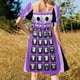 thumbnail image 5 of Vestido de manga corta con calculadora morada kawaii, vestido de noche de lujo para mujer, vestidos de mujer, vestido, 5 of 7
