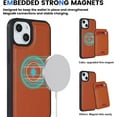 thumbnail image 2 of funda para iPhone 14 Pro Max case Magsafe for Women with Card Holder Detachable-iPhone 14 pro max case Wallet (Brown), 2 of 16