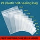 thumbnail image 2 of Bolsa de almacenamiento de plástico transparente de PE, bolsa de envasado de alimentos engrosada, bolsa reutilizable con cierre hermético, bolsa de polietileno, 200 piezas, 2 of 5