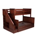 thumbnail image 1 of Aspen Brown Wood Twin Over Full Bunk Bed, 1 of 2