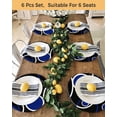 thumbnail image 4 of 13 Inch Round Placemats Set of 4, Black Blue Non Slip Heat Insulation PP Table Mats, White Circle Geometric Abstract Texture Washable Place Mats for Kitchen Dining Party Table Decor, 4 of 7