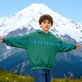 thumbnail image 5 of Girls Hoodies Casual Long Sleeve Warm Pullover Tops Baggy Fashion Cute Streetwear Sweatshirts with Pockets,6-12 Months 12-24 Months 2t 3t 4t 5t 6t 7t 8t 9t Children Dark Green 10-11 Years, 5 of 6