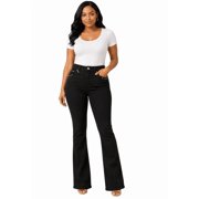 Jack David H&Y Rhinestone Studded Denim Bootcut Flap Pocket Jeans (Bootcut Black HY-383)