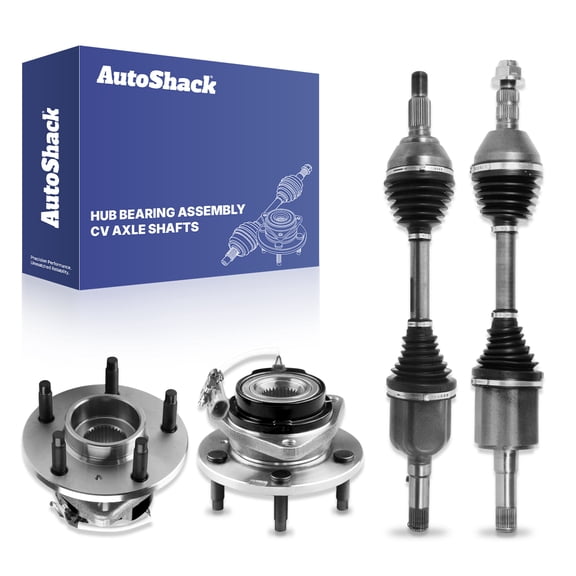 AutoShack Front CV Axle Shaft Wheel Hub Bearing Assembly for Buick, Allure 2010, FWD V6 3.6L - Driver and Passenger Side - With ABS, 5-Lugs
