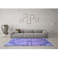 thumbnail image 3 of Ahgly Company Machine Washable Indoor Round Persian Blue Traditional Area Rugs, 5' Round, 3 of 4