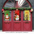 thumbnail image 4 of Banderines navideños de tela con diseño de alce - Decoración festiva para puertas, ventanas y fiestas temáticas, 4 of 6