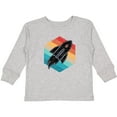 thumbnail image 3 of Inktastic Rocket Ship Retro Space Boys or Girls Long Sleeve Toddler T-Shirt, 3 of 5
