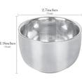 thumbnail image 4 of Linkidea Tasse de Savon à Raser en Acier Inoxydable à Isolation Thermique, Tasse de Rasage Durable à Petite Capacité, Bol de Crème à Raser pour Rasoir Humide pour Hommes (Argent), 4 of 6