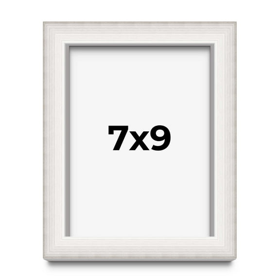 7x9 Shadow Box Silver Brushed Striped Display Frame | 1.625 Inches Deep | 1 Inch Moulding Width |
