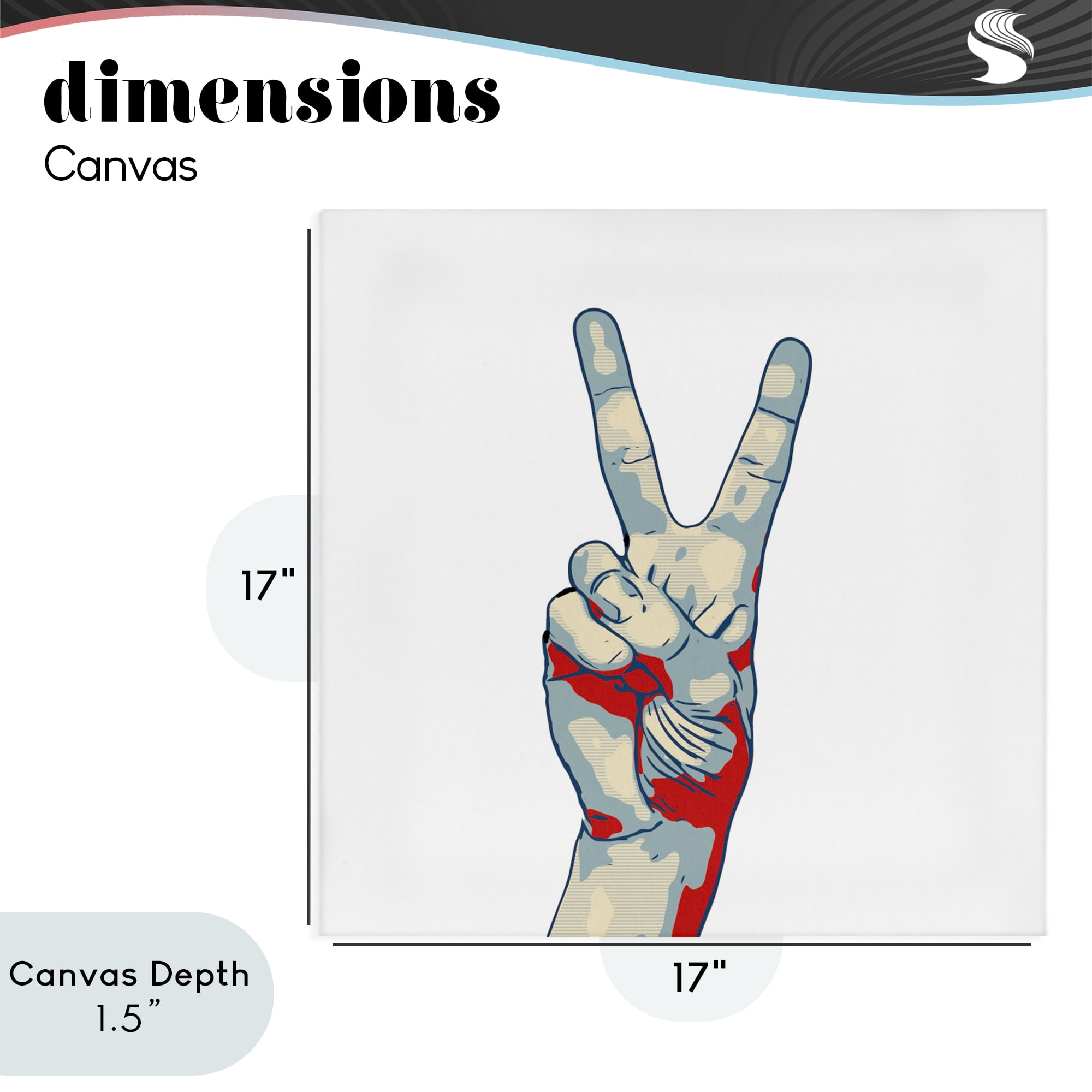 Stupell Industries Pop Style Peace Gesture Canvas Wall Art, design by Kim Curinga