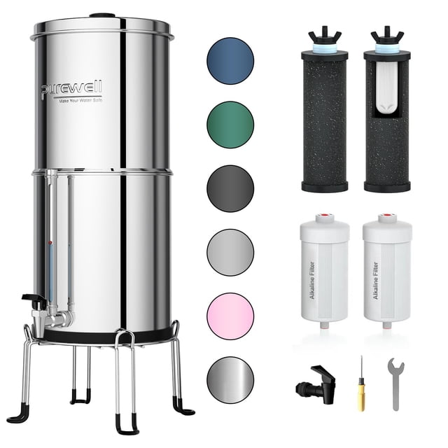 Sistema de filtro de agua Purewell PW-OB-FT de 7 etapas con 4 filtros