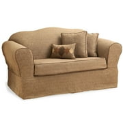 Home Trends Basic Tweed Sofa Slipcover, Chocolate
