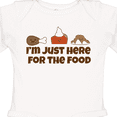 thumbnail image 4 of Inktastic I'm Just Here for the Food Boys or Girls Long Sleeve Baby Bodysuit, 4 of 5