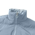 thumbnail image 6 of TFEOQRY Men's Short Padded Coats Jacket Stand Up Collar Solid Color Jacket Winter Thermal Cotton Jacket Light Blue, 6 of 9
