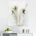 thumbnail image 1 of Peacock Tapestry, Peacock Feathers Closeup Simple Picture Minimalistic Design Print, Fabric Wall Hanging Decor for Bedroom Living Room Dorm, 5 Sizes, Turquoise Brown, by Ambesonne, 1 of 1