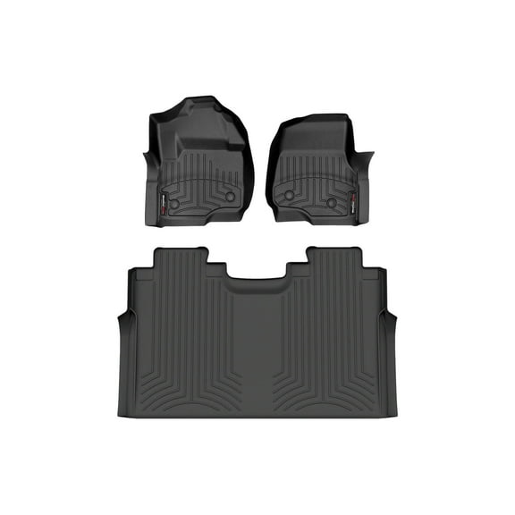 WeatherTech Custom Fit FloorLiners compatible with 2026-2026 Ford Super Duty - 1st & 2nd Row, Black