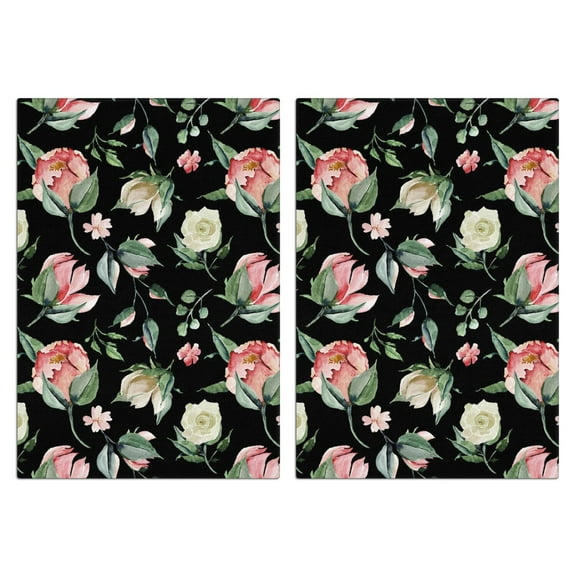 2 Pcs Funny Kitchen Towels,Pioneer Flower Microfiber Dish Towels,Kitchen Tea Towels,Kitchen Towel Set (18" X 26")