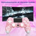 thumbnail image 4 of Controlador inalámbrico para P4, mando a distancia compatible con P-4/P-4 Slim/P-4 Pro, soporta vibración dual y control de movimiento giroscópico de 6 ejes (Rosa cerezo), 4 of 8