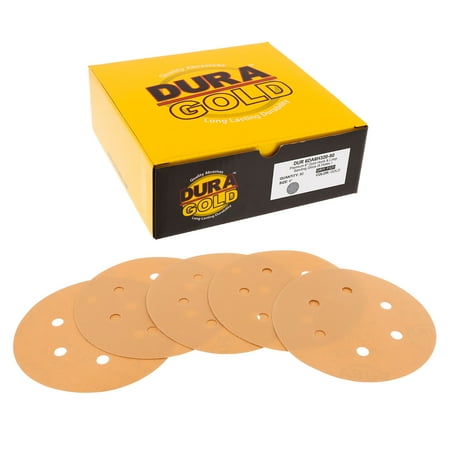 

320 Grit 6 Gold Hook & Loop 6-Hole Sanding Discs for DA Sanders - Box of 50