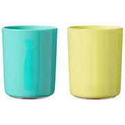 Tommee Tippee No Knock™ Toddler Cup, Aqua & Yellow – 6oz, 12+ months, 2-Pack