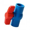 thumbnail image 4 of PVC Ball Two Way Plumbing Fixtures T Handle Water Shut Off for Landscape and Irrigation Swimming Pool Equipment Water Treatment , blue 20mm, 4 of 8
