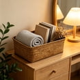 thumbnail image 3 of Woven Storage Basket for Desktop and Home Organization | Handwoven Wicker Storage Bin for Clutter Management and Decor, 3 of 5