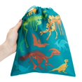 thumbnail image 6 of 12 Pack Drawstring Dinosaur Party Favor Bags 12 x 10 Inches, Goodie Bags for Birthday, Baby Shower, Dino-Themed Favors, 6 of 10