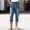 Navy Capri Pants for Women, variant on CFLVAEK Denim Print Capri Pants for Women Straight Wide Leg Capris with Pockets Summer Casual High Waisted Cropped Pant White M