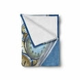 thumbnail image 2 of Clock Soft Flannel Fleece Throw Blanket, Hourglass Time Clocks with Sand Pattern for Home a Vintage Design Print, Cozy Plush for Indoor and Outdoor Use, 60" x 80", Blue and Sand Brown, by Ambesonne, 2 of 6