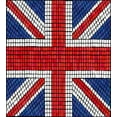 thumbnail image 3 of Ambesonne Union Jack Duvet Cover Sets, Mosaic British Flag, 2-Queen, Royal Blue Red White, 3 of 7