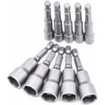 thumbnail image 1 of Desiderio - Juego de 10 destornilladores de 6 a 19 mm, adaptador de puntas hexagonales para destornillador de tuercas para taladro manual, destornillador eléctrico, llave de tubo (acero al cromo, 1 of 5