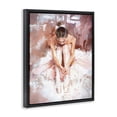 thumbnail image 4 of Stupell Industries Serene Ballerina Visage Novelty Painting Black Floater Framed Art Print Wall Art, 25 x 31, 4 of 10