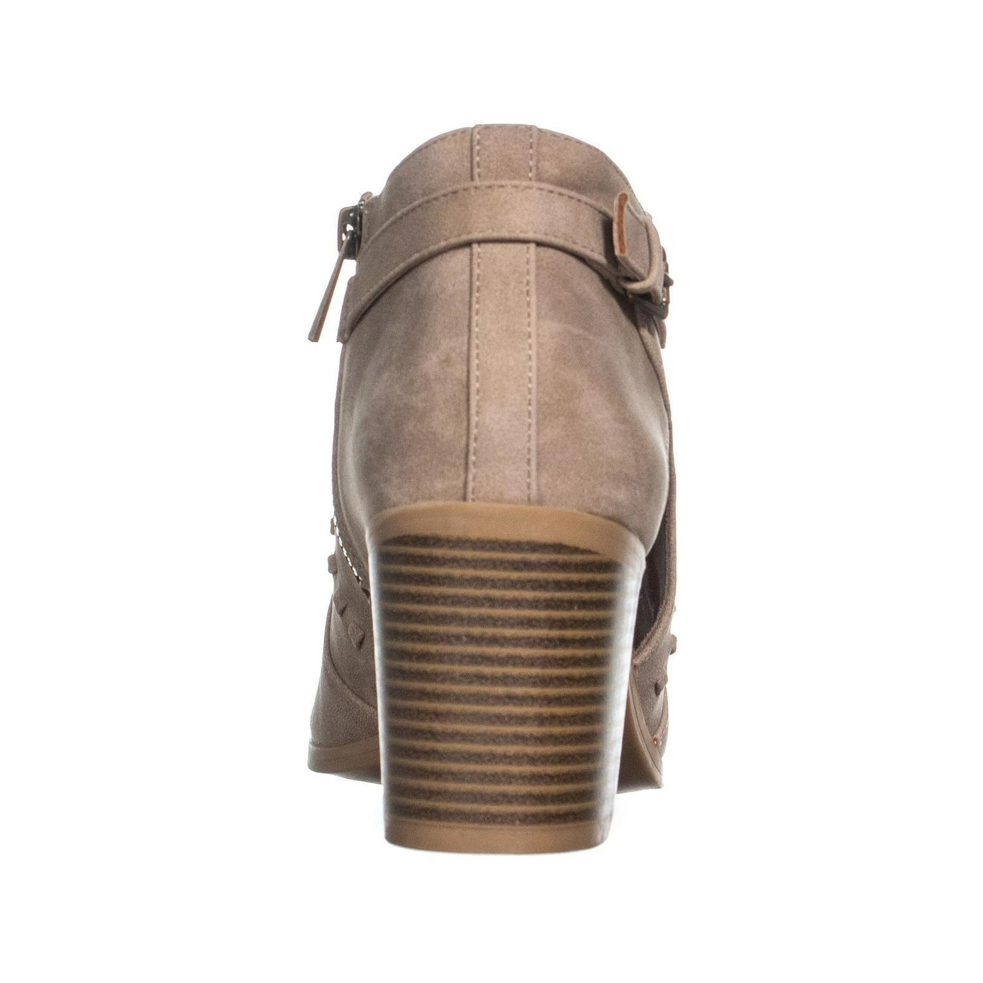 Easy Street Poppet Peep Toe Ankle Boots Taupe Walmart