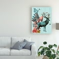 thumbnail image 3 of Trademark Fine Art 'Turquoise Deer In Mushroom Forest' Canvas Art by Fab Funky, 3 of 3