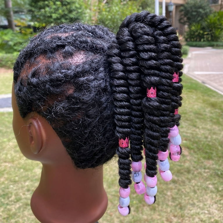 3PCS Synthetic Fiber Ponytail Beads Dreadlocks Hair Extensions Kids Women Amazon.com : FOMIYES 3Pcs Braided Ponytail Extensions with  main image 3