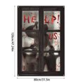 thumbnail image 3 of Cortina de fantasma de Halloween, silueta de ventana de Halloween, aterradora, femenina, masculina, sangre, fantasma, cubierta de ventana, cartel de ventana de Halloween, decoraciones, 3 of 4