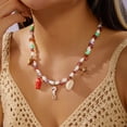 thumbnail image 5 of NICKSUN Boho Beach Seashell Imitation Pearl Layered Necklaces Collection, Multi-Style Ocean Starfish Seahorse Charm Beaded Chokers, Summer Tropical Vacation Dopamine Statement Jewelry, 5 of 8