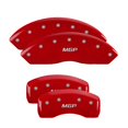 thumbnail image 2 of MGP 4 Caliper Covers Engraved Front & Rear MGP Red finish silver ch Fits select: 2018 SUBARU WRX, 2016-2017 SUBARU WRX PREMIUM, 2 of 2